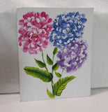 Hydrangea Flowers Acrylic Painting on Canvas Board Handmade Explore Art 8x10 in Hydrangea