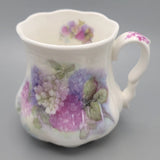 Royal Patrician Fine Bone China Mug Lilac Lavender Blue White Hydrangea Floral Hydrangea