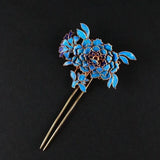 National Classical Style cloisonne High-end ÒPeony Flower Corsage Ó Hairpin M553 Peony