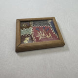3x5 Vintage Cloth & Dried Flowers In Frame Dried Flower