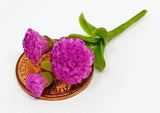 Dolls House Bunch Of 3 Purple Carnations 1:12 Scale Miniature Flowers tumdee Carnation