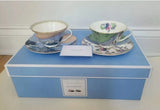 Wedgwood Butterfly Bloom Tea Story Tea cup sets,Blue Peony and Posy set (4pc) Peony