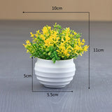 Small Faux Potted Plant Plastic Realistic Green Indoor Accent for Home Use Green Plant