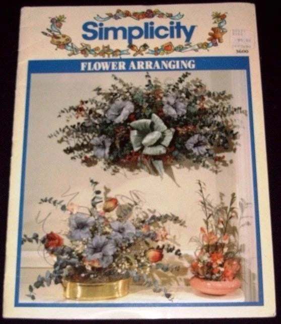 Simplicity flower arranging guide book cover for dried flowers, No. 3600