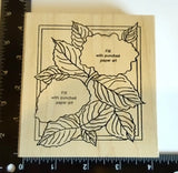 Make An Impression Rubber Stamp Punched Paper Art Hydrangea Poinsettia Flower Hydrangea