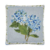Blue Hydrangea Hook Pillow - Sally Eckman Roberts Hydrangea