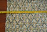 By 1/2 Yd, Green Cream Gold Floral Scrolls on Quilt, Marcus/Berringer/Deco, B297 Flowering Plants