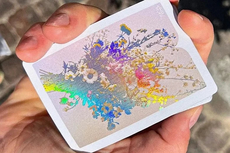 Holo Sepal Bouquet Playing Cards by Dealersgrip Bouquet