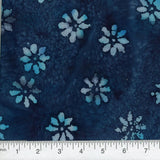 QUILTER'S BATIK 45-inch BTY 100% Cotton Flowers Shades of Blue qb-598 Flowering Plants