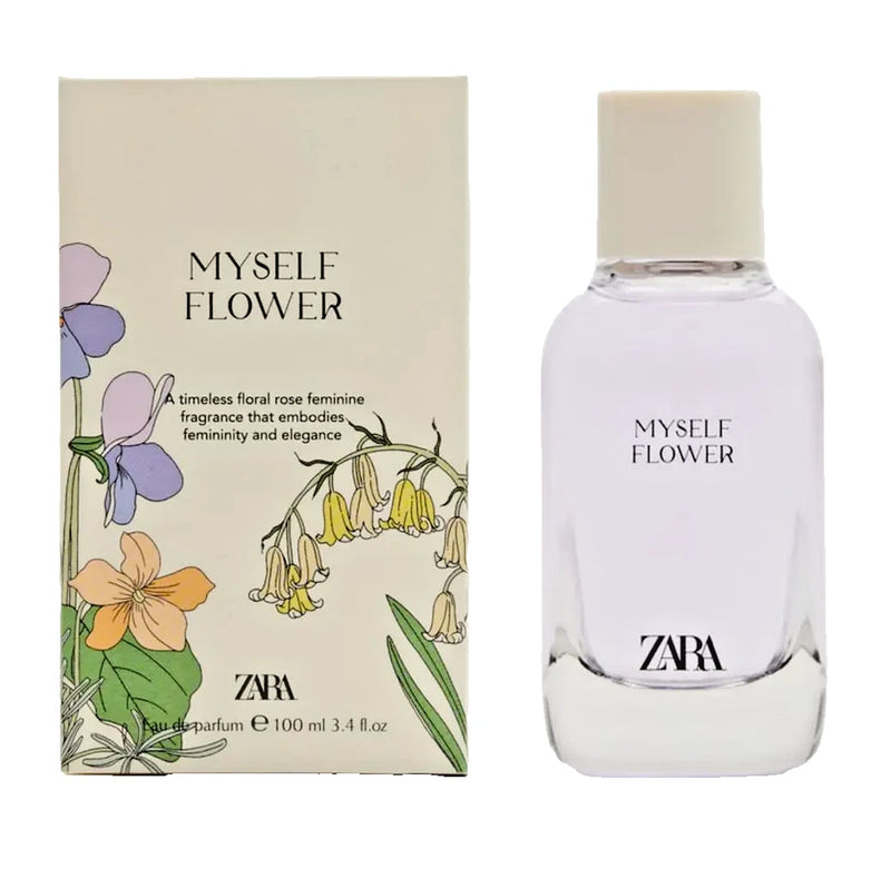 Zara Myself Flower Spray 3.4Oz Eau De Parfum Woman EDP Fragrance New 100 ml EDP