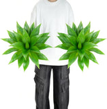 18" Artificial Agave Plant 2-Pack - Outdoor & Indoor Faux Greenery Decor Green Plant