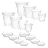 8 Pcs Nursery Plant Pots Plastic Planter Flower Flowerpots for Outdoor Plants Garden Plants