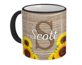 Gift Mug : Sunflower Personalized Name Flower Floral Yellow Decor Scott Sunflower