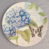 Blue Hydrangea (Flower) & Butterfly Melamine Dinner Plate by Certified Int'l Hydrangea