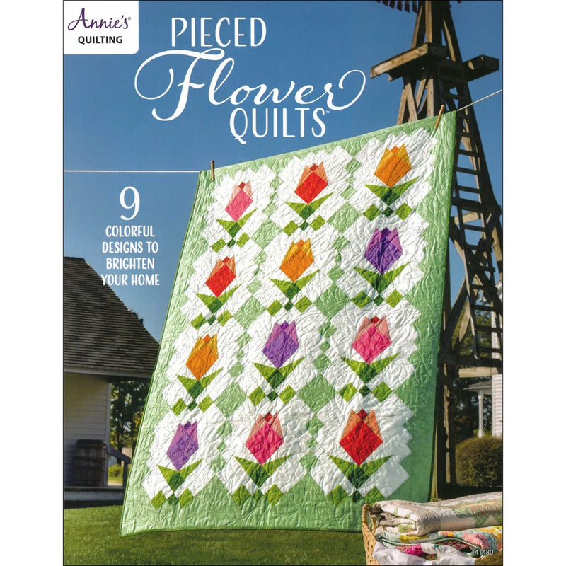 Pieced flower quilts quilting book with nine colorful flower quilt patterns
