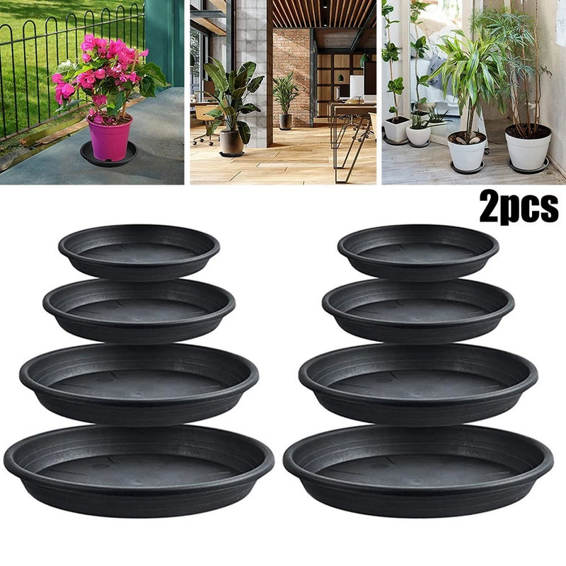 2 Pcs Plant Trays Thickened Bottom 4/6/7/8/10 Inch For Gardening Home Decor Garden Plants