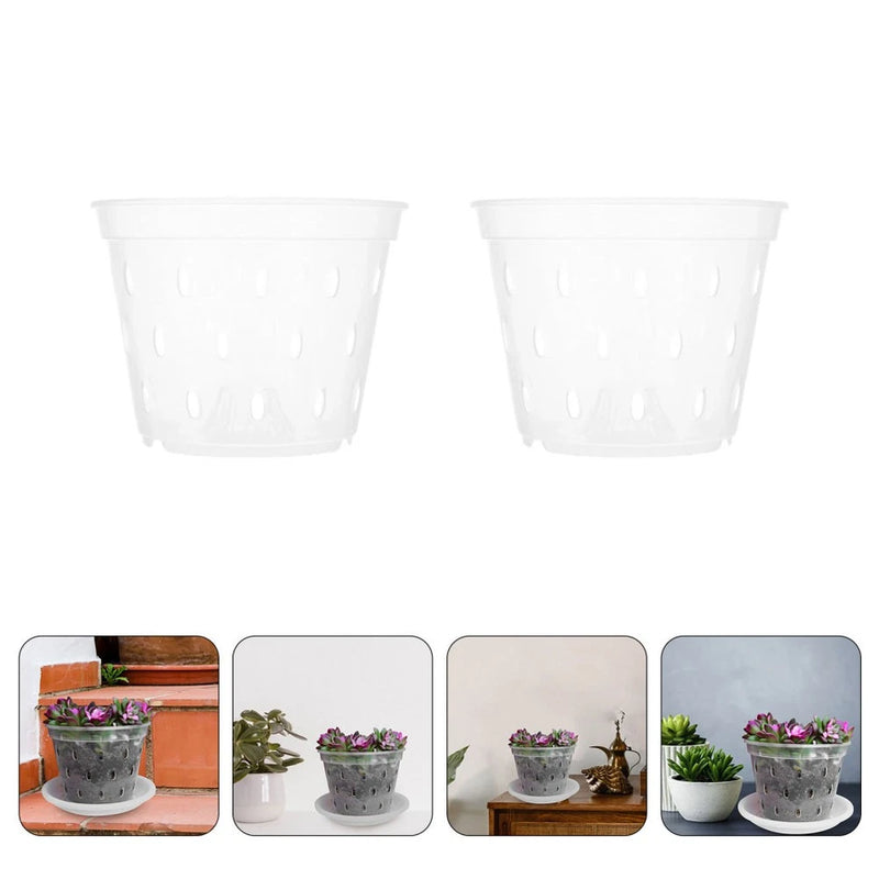 9 Pcs Orchid Pots with Holes Plant Nursery Gardening Lazy Flower Garden Plants