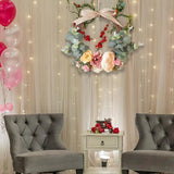 Artificial Flower Wreath Spring Peony Wreaths Backdrop Half Coverage Floral Peony