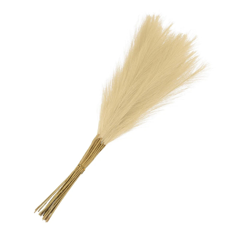 15Pcs Pampas Grass,21" Fake Pampas Grass for Wedding Decoration,Beige Pampas Grass