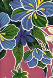 Oilcloth Fabric Tropical Hibiscus Pink Pattern Sold in Yard or Bolt Flowering Plants
