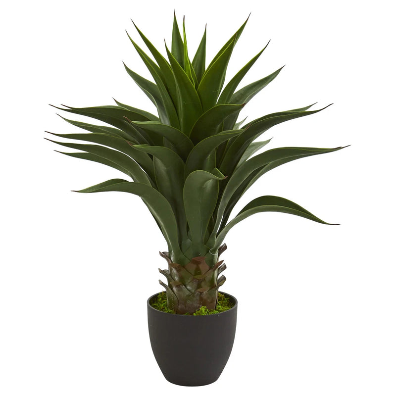 Nearly Natural 28Ó Agave Artificial Silk Plant Home Decoration Faux Succulents Green Plant