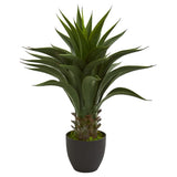 Nearly Natural 28Ó Agave Artificial Silk Plant Home Decoration Faux Succulents Green Plant
