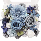 Artificial Flowers Dusty Blue Flower Combo for DIY Wedding Bouquets Table Cen... Hydrangea