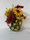 Handmade Floral Arrangement in Ceramic Sunflower Teapot Ð Fall Flowers Sunflower