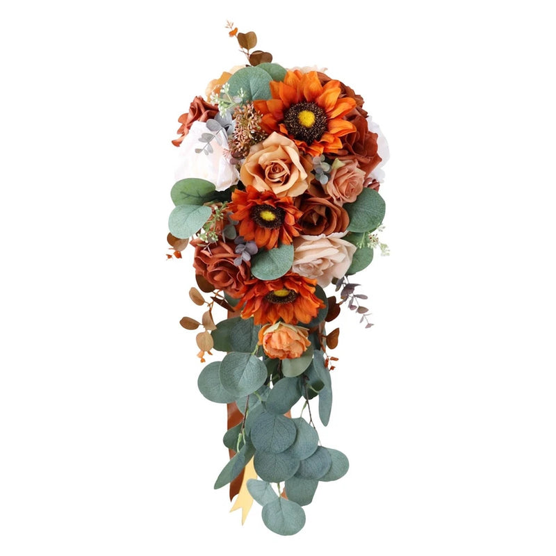 Artificial Waterfall Bridal Bouquet Wedding Bride Bouquet for Bridal Shower Bouquet