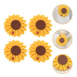 4x Curtain Flower Buckle Curtain Sunflower Tiebacks Sunflower Curtain Holdbacks Sunflower