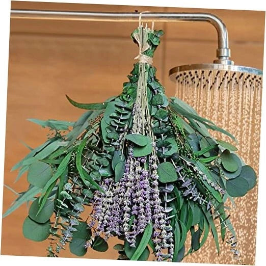 52 PCS Mix Dried Eucalyptus & Lavender Flowers Bundles for Shower, 17'' 52pcs Dried Flower