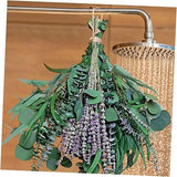 52 PCS Mix Dried Eucalyptus & Lavender Flowers Bundles for Shower, 17'' 52pcs Dried Flower