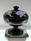 SHELLEY Fenton CANDY Blue Hydrangeas/Black 5960QB #d 288 NIB * FREE USA SHIPPING Hydrangea