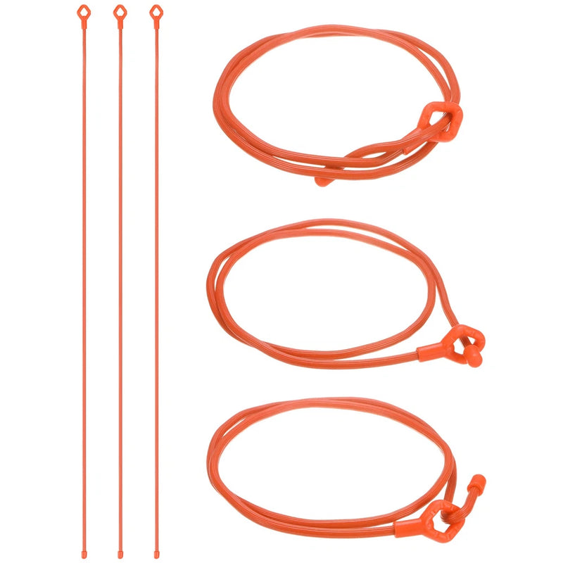 6-Pack Adjustable Plant Tie, 32 Inch Silicone Multi-Function Garden Tie [Orange] Garden Plants