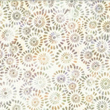 Hoffman Fabrics - Bali Batik - Wheat Fields - Round Floral - Sand Dollar, BTY Flowering Plants
