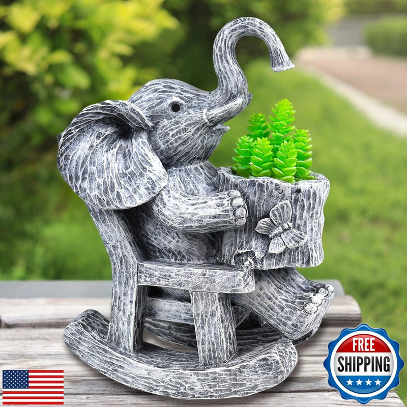upbema Succulent Pots Indoor Elephant Gifts for Women for Plant Lovers Cute O Garden Plants