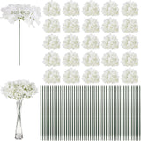 305 PCS White Hydrangea Flowers - Silk Bulk for Weddings, Parties & Home Decor Hydrangea