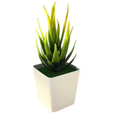 Artificial Aloe Bonsai Plastic Fake Plant 15cm Height for Bedroom Office Decor Green Plant