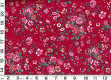 Red & White Roses w/ Flowers on Red Quilting & Sewing Fabric by the Yard  #920 Roses