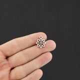 15 Daisy Flower Antique Silver Tone Charms - SC2503 Daisies