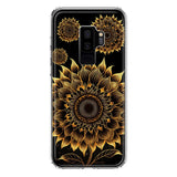 For Samsung Galaxy S9 Plus Shockproof Case Mandala Sunflowers Pattern Sunflower