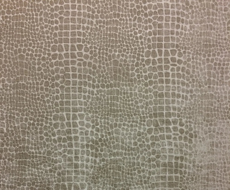 BALLARD DESIGNS KYLIE LINEN BEIGE TEXTURED VELVET CROCODILE FABRIC BY YARD 56"W Flowering Plants