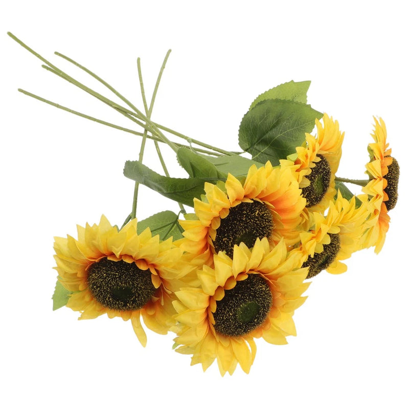 6 Pcs Sunflower Fake Sunflowers with Bulk Artificial for Decoration Sunflower
