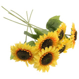 6 Pcs Sunflower Fake Sunflowers with Bulk Artificial for Decoration Sunflower