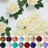 24 pcs 5" Foam Rose Flowers Stems Wedding Party DIY Events Decorations Supplies Bouquet
