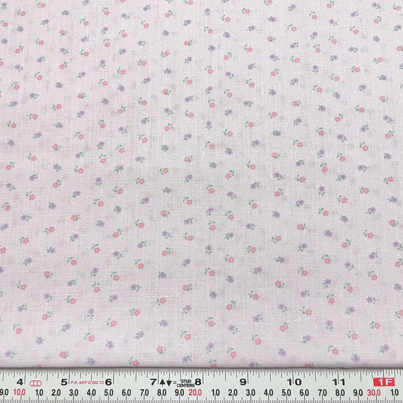 Vtg Florals Springs Industries Cinderella Purple Cotton Blend by the HALF YARD Flowering Plants