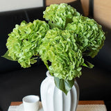 Realistic Artificial Hydrangeas Soft Latex Flower Bouquet Home Decoration DIY US Green Plant