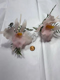 Vintage Light Pink Single Plastic Orchids (2) Flowering Plants