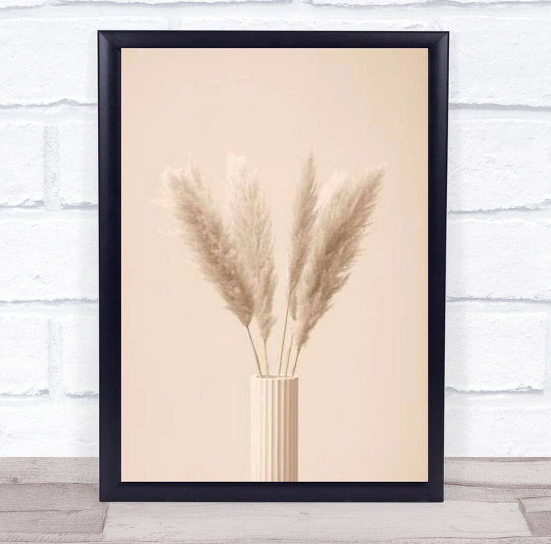 Pampas Grass Beige 11 Dried Botanical Studio Wall Art Print Pampas Grass