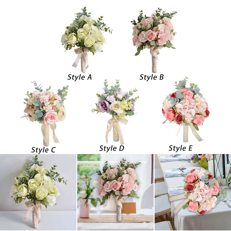 Wedding Bouquet for Bride Bridesmaid Flower Rustic Handmade Wedding Bridal Bouquet